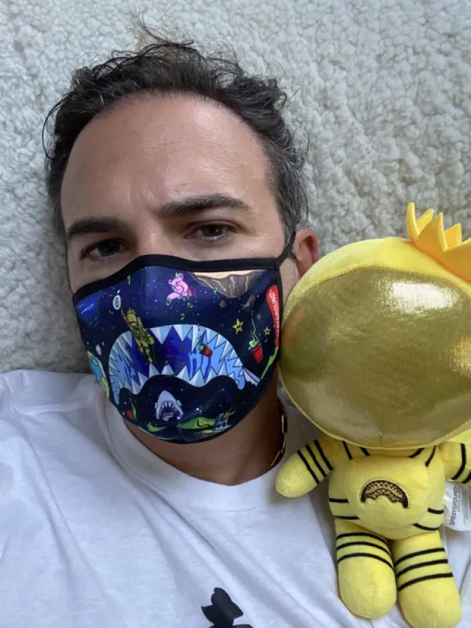 ADULT ASTRO PARTY FORM-FITTING FACE MASK