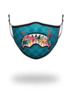 ADULT BLOSSOM SHARK FORM FITTING FACE MASK