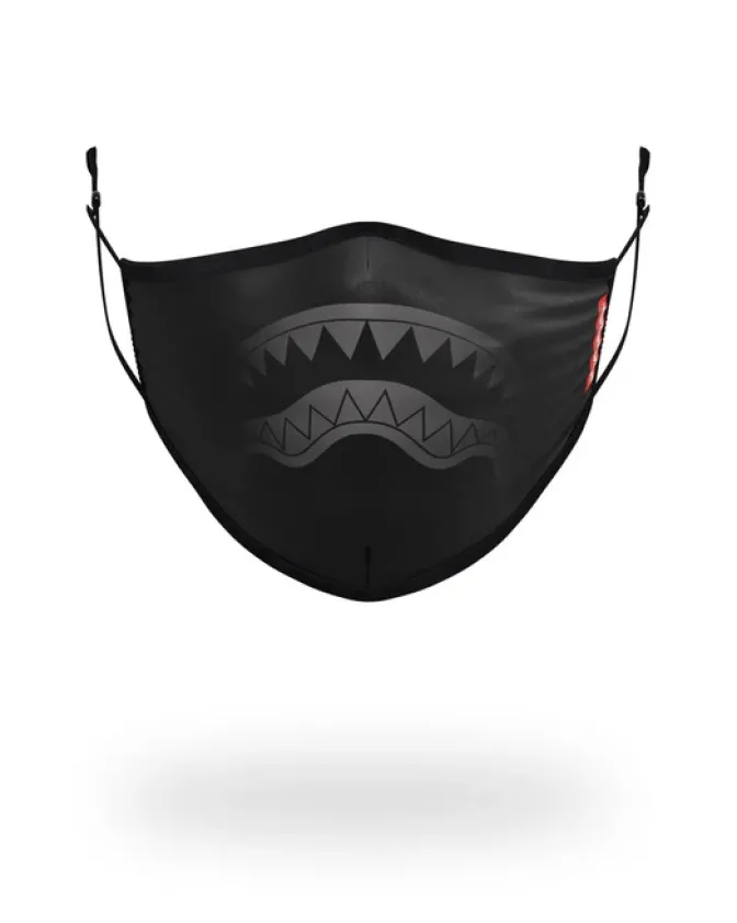 ADULT MIDNIGHT SHARK FORM FITTING FACE MASK
