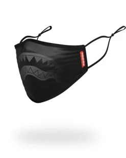 ADULT MIDNIGHT SHARK FORM FITTING FACE MASK
