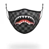 ADULT SHARKS IN PARIS (GREY) FORM FITTING FACE MASK