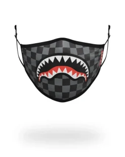 ADULT SHARKS IN PARIS (GREY) FORM FITTING FACE MASK