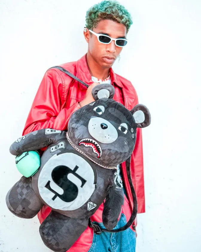 3AM NEVER SLEEP MONEYBEAR TEDDYBEAR BACKPACK
