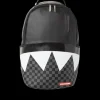BLACK HALF CHECK SHARKS IN PARIS BACKPACK (ONE OF ONE)