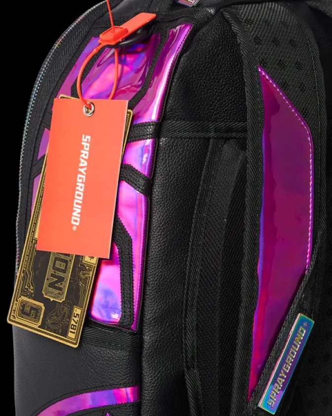 CAZZU IRIDESCENT CUT u0026 SEW SPIDER SKULL SHARK BACKPACK (DLXV)