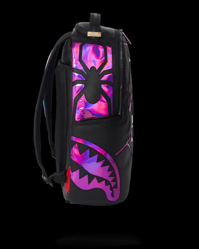 CAZZU IRIDESCENT CUT u0026 SEW SPIDER SKULL SHARK BACKPACK (DLXV)