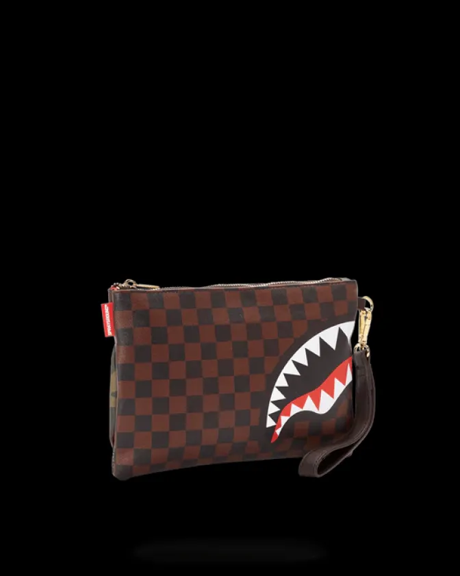 CHECKS IN CAMOFLAUGE CROSSOVER CLUTCH
