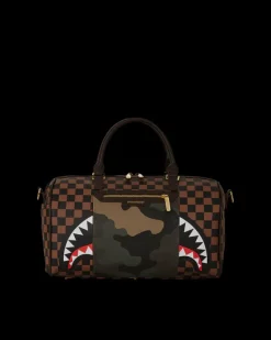 EXTERIOR GOLD ZIP POCKET SHARKS IN PARIS MINI DUFFLE