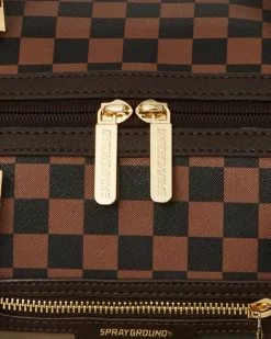 EXTERIOR GOLD ZIP POCKET SHARKS IN PARIS MINI DUFFLE
