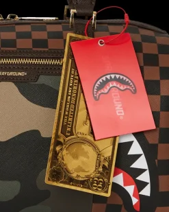 EXTERIOR GOLD ZIP POCKET SHARKS IN PARIS MINI DUFFLE