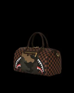 EXTERIOR GOLD ZIP POCKET SHARKS IN PARIS MINI DUFFLE