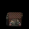 EXTERIOR GOLD ZIP POCKET SHARKS IN PARIS MESSENGER SLING BAG