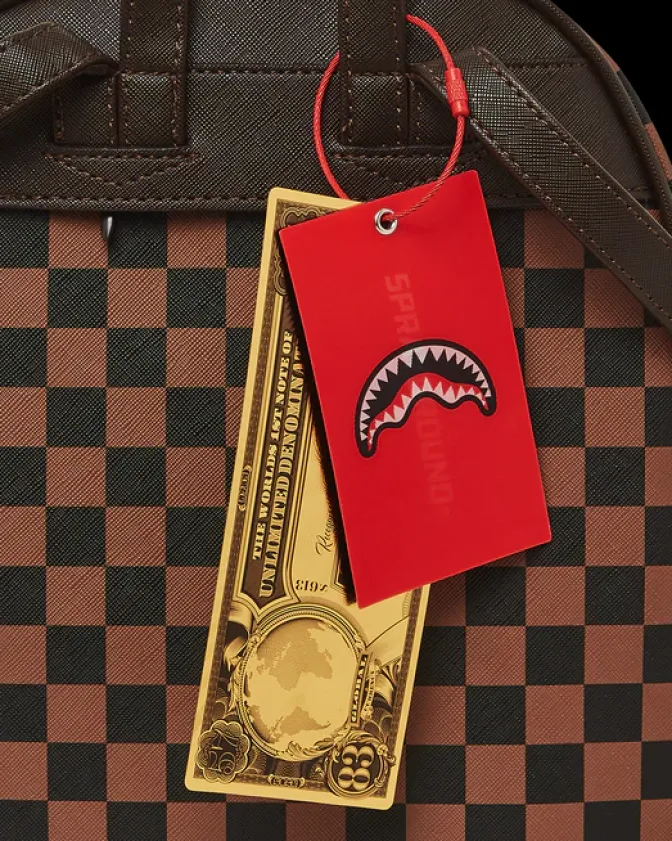 EXTERIOR GOLD ZIP POCKET SHARKS IN PARIS SAVAGE BACKPACK