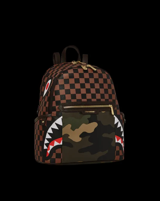 EXTERIOR GOLD ZIP POCKET SHARKS IN PARIS SAVAGE BACKPACK