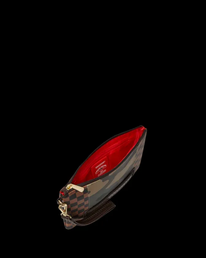 EXTERIOR GOLD ZIP POCKET SHARKS IN PARIS CROSSOVER CLUTCH