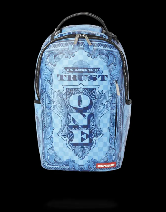 IN GOD WE TRUST BLUE BACKPACK (ONE OF ONE)