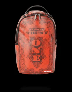 IN GOD WE TRUST RED BACKPACK (ONE OF ONE)