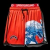 KIDS JAPAN WAVE SWIM TRUNKS (RED)
