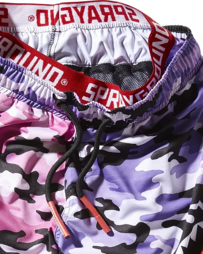 KIDS SPLIT CAMO SWIM TRUNKS