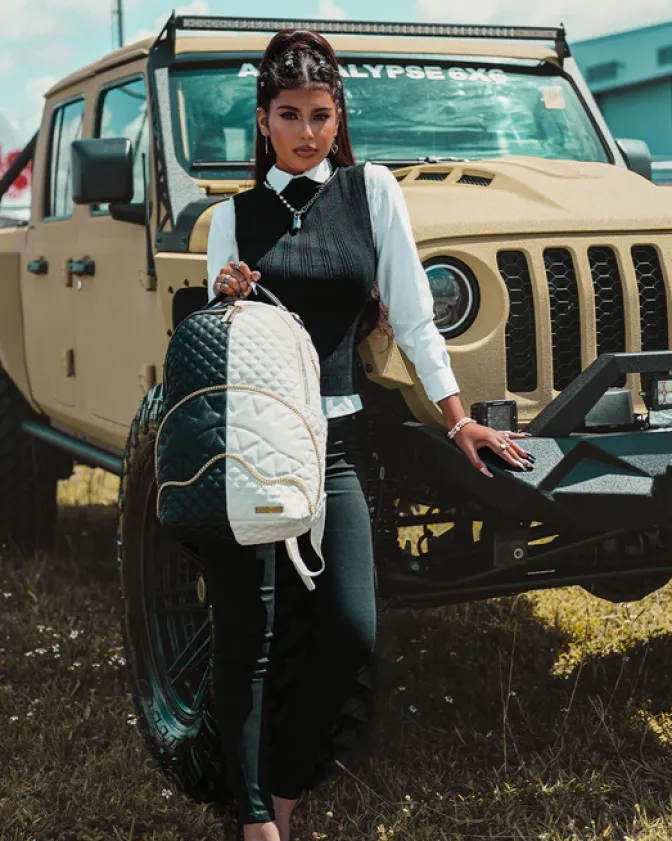 LEVELED UP SPLIT QUILT SHARK BACKPACK (DLXV)