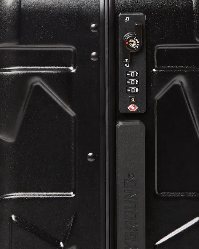 MOLDED SHARKITECTURE BLACK HARDSHELL CARRY-ON LUGGAGE