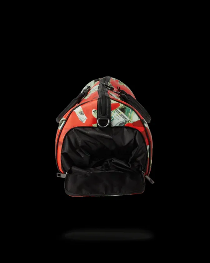 MONEY CAMO (RED) DUFFLE