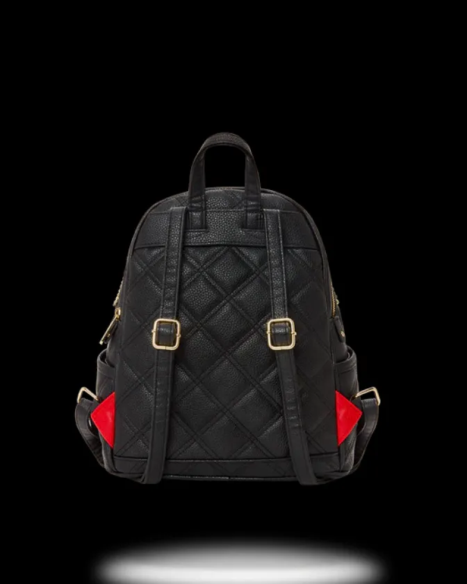 NOIR QUILT GOLD CHAIN SHARK SAVAGE BACKPACK