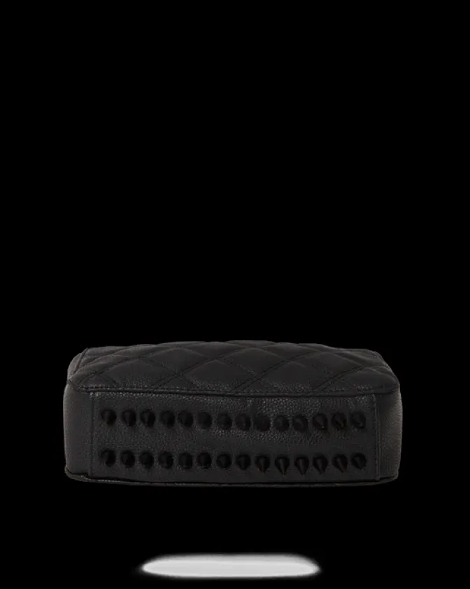 NOIR QUILT GOLD CHAIN SHARK HANDBAG