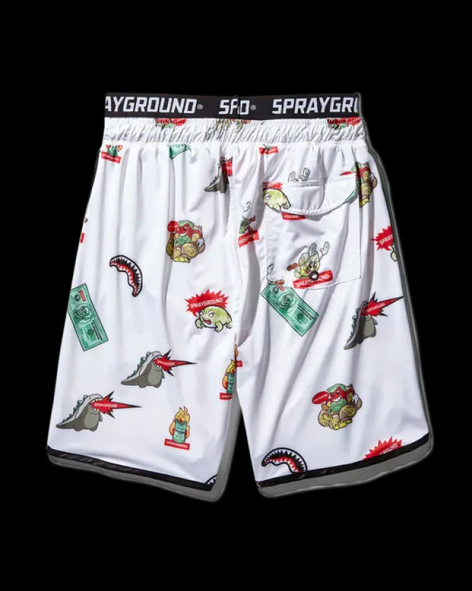 PATCH ALL-IN CORTO SWIM TRUNKS (WHITE)