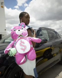 PINK PUNK MONEYBEAR TEDDYBEAR BACKPACK