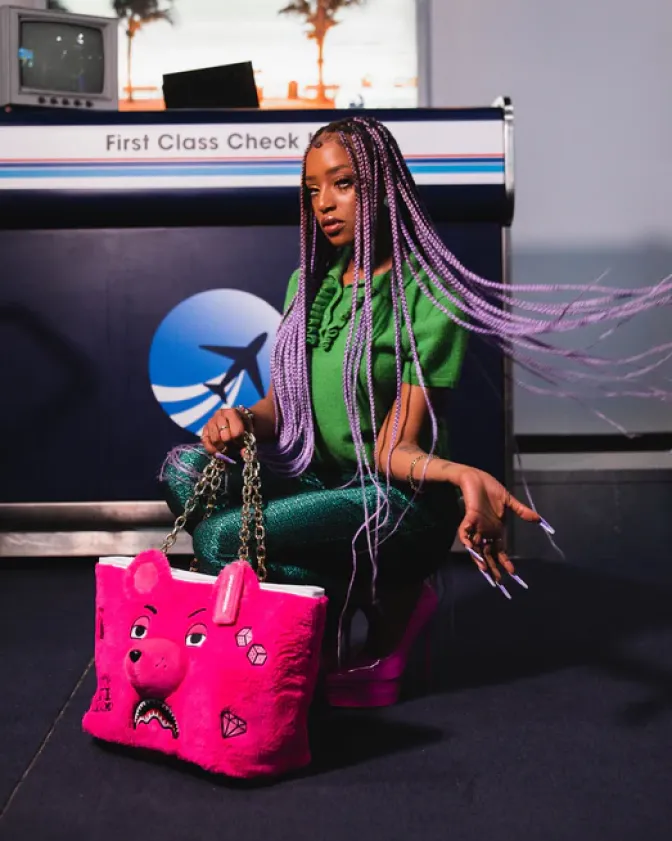 PLUSH MONEYBEAR TOTE (PINK)
