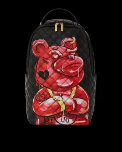 QUILT HAND PAINTED DIABLO BEAR BACKPACK (DLXV)