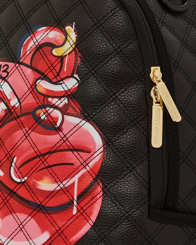 QUILT HAND PAINTED DIABLO BEAR BACKPACK (DLXV)