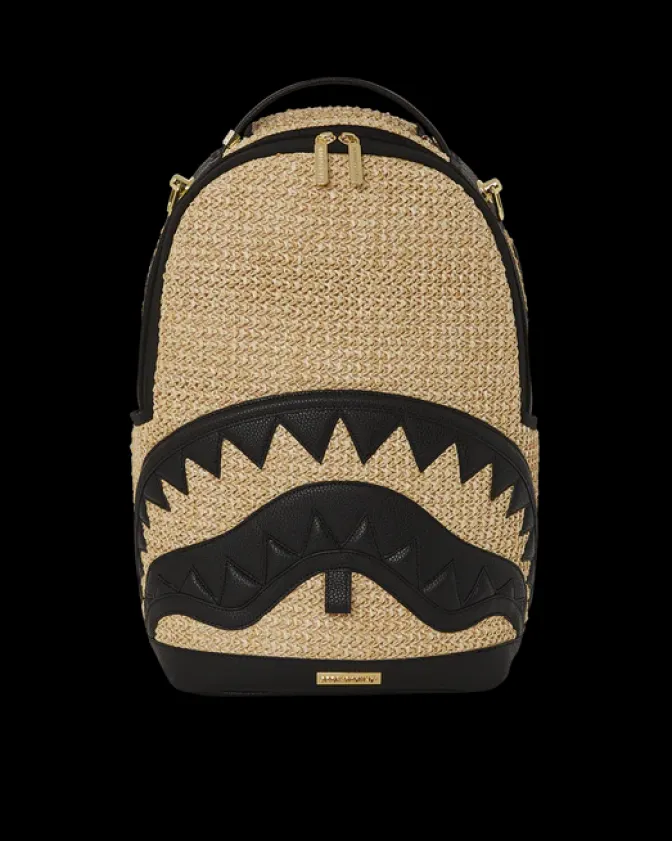 RAFFIA PALM BACKPACK