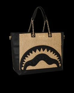 RAFFIA PALM TOTE