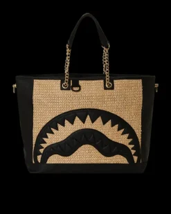 RAFFIA PALM TOTE