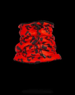 RED LEOPARD NECK WARMER