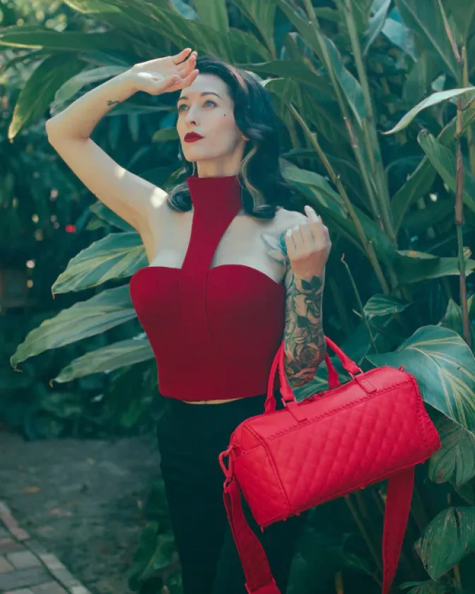 RED RIVIERA MINI DUFFLE
