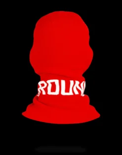 RED SPRAYGROUND LOGO SKI MASK