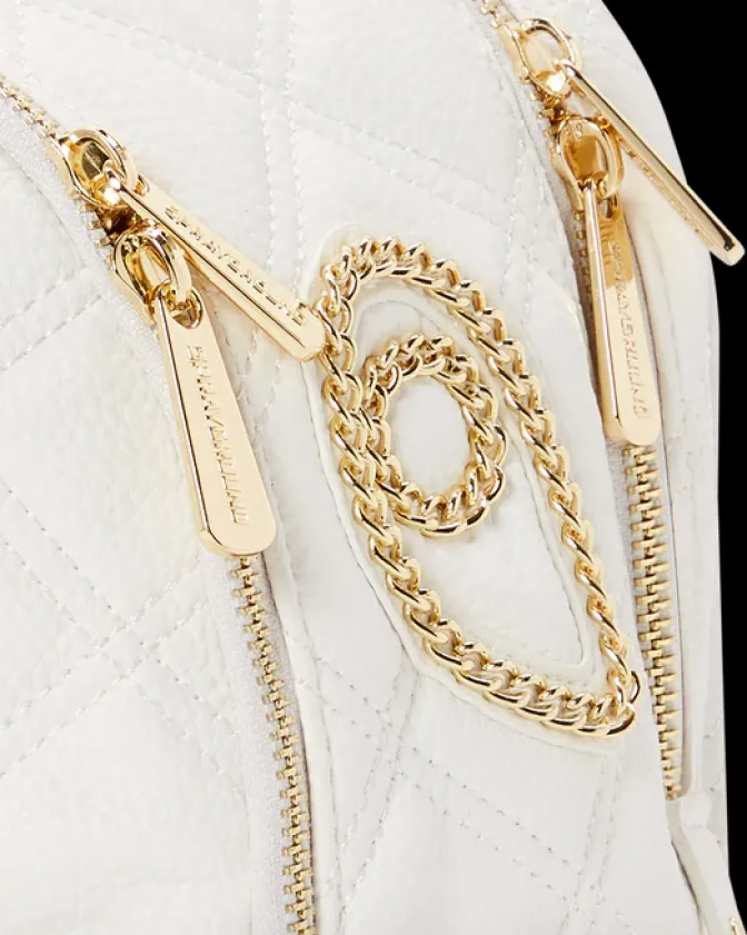 RIVIERA LE BLANC GOLD CHAIN SHARK SAVAGE BACKPACK