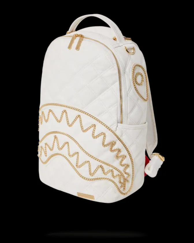 RIVIERA LE BLANC GOLD CHAIN SHARK BACKPACK (DLXV)