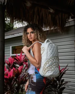RIVIERA LE BLANC GOLD CHAIN SHARK BACKPACK (DLXV)