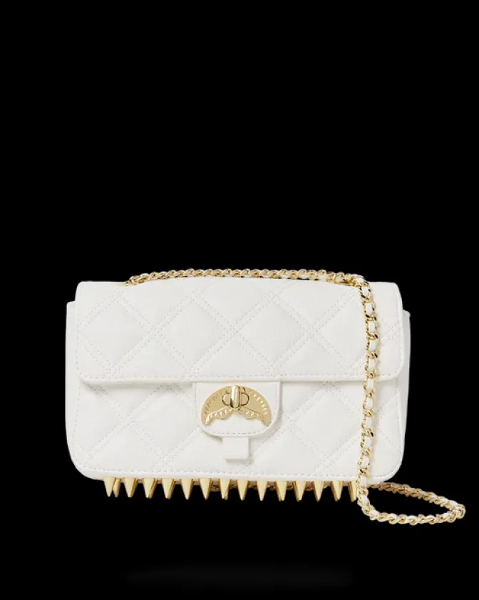 RIVIERA LE BLANC GOLD CHAIN SHARK HANDBAG