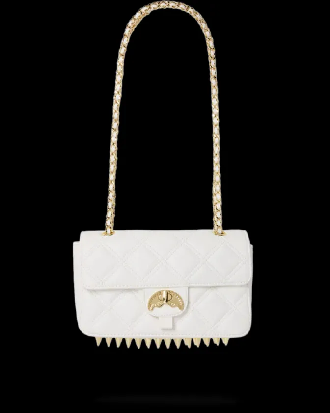 RIVIERA LE BLANC GOLD CHAIN SHARK HANDBAG