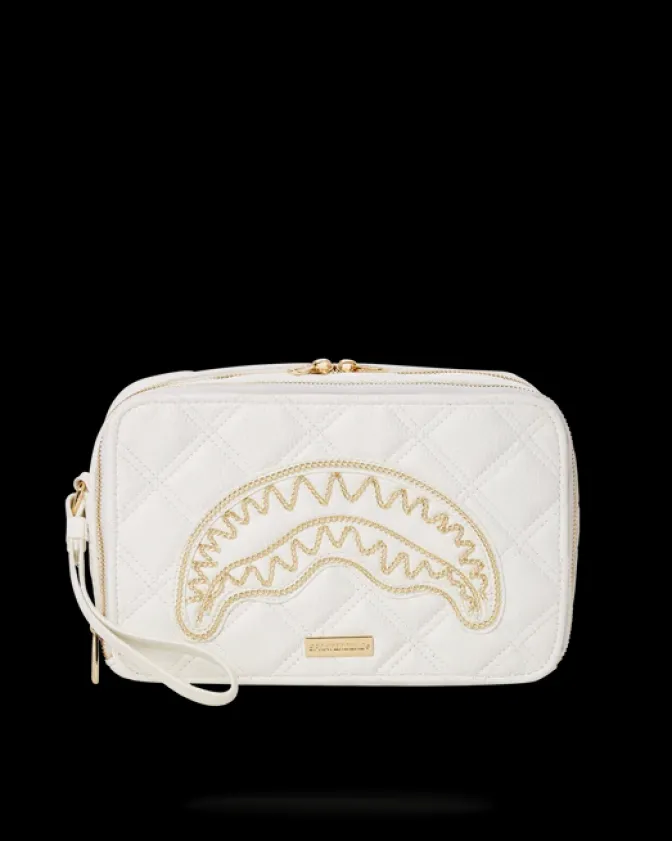RIVIERA LE BLANC GOLD CHAIN SHARK TOILETRY BAG