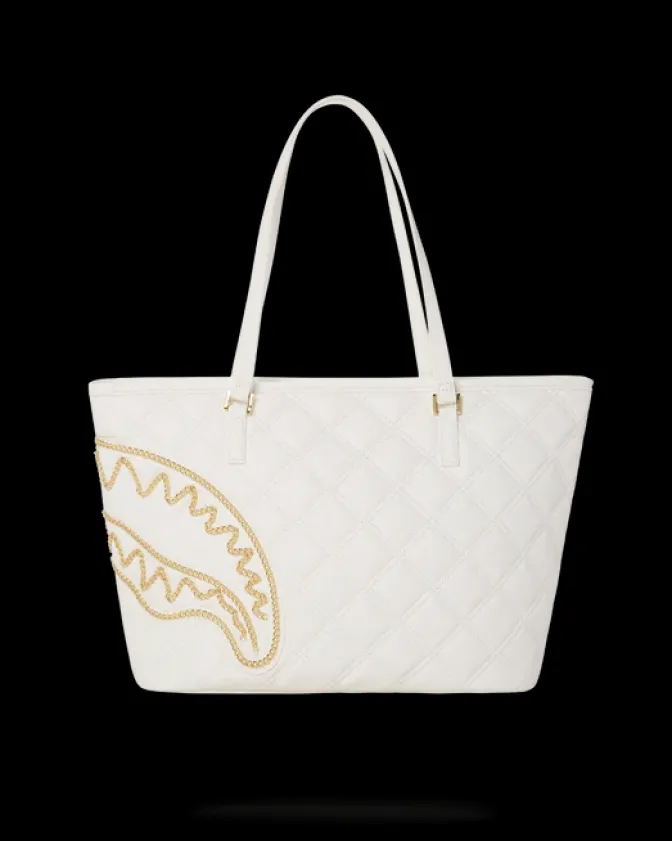 RIVIERA LE BLANC GOLD CHAIN SHARK TOTE