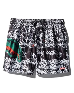 SCRIBBLE SHARK SHOTO SWIM TRUNKS