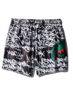 SCRIBBLE SHARK SHOTO SWIM TRUNKS