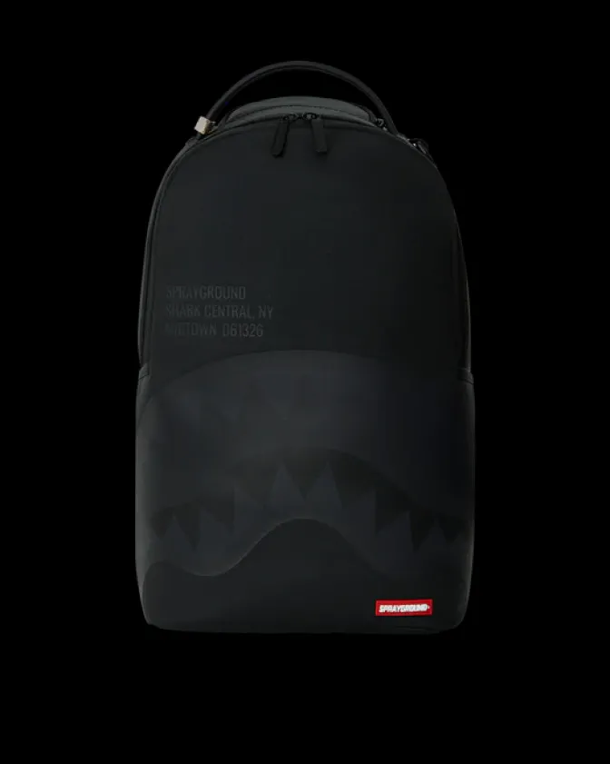 SHARK CENTRAL (BLK ON BLK) BACKPACK (DLXV)