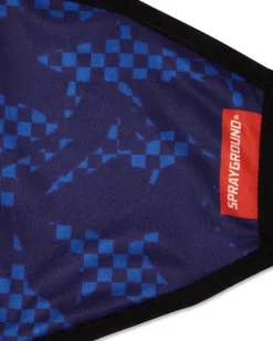 SHARK CHECK (BLUE) FACE MASK